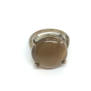 3/$30 VINTAGE FAUX TIGER’S EYE LARGE STONE COCKTAIL RING GOLD TONE SIZE 9.25